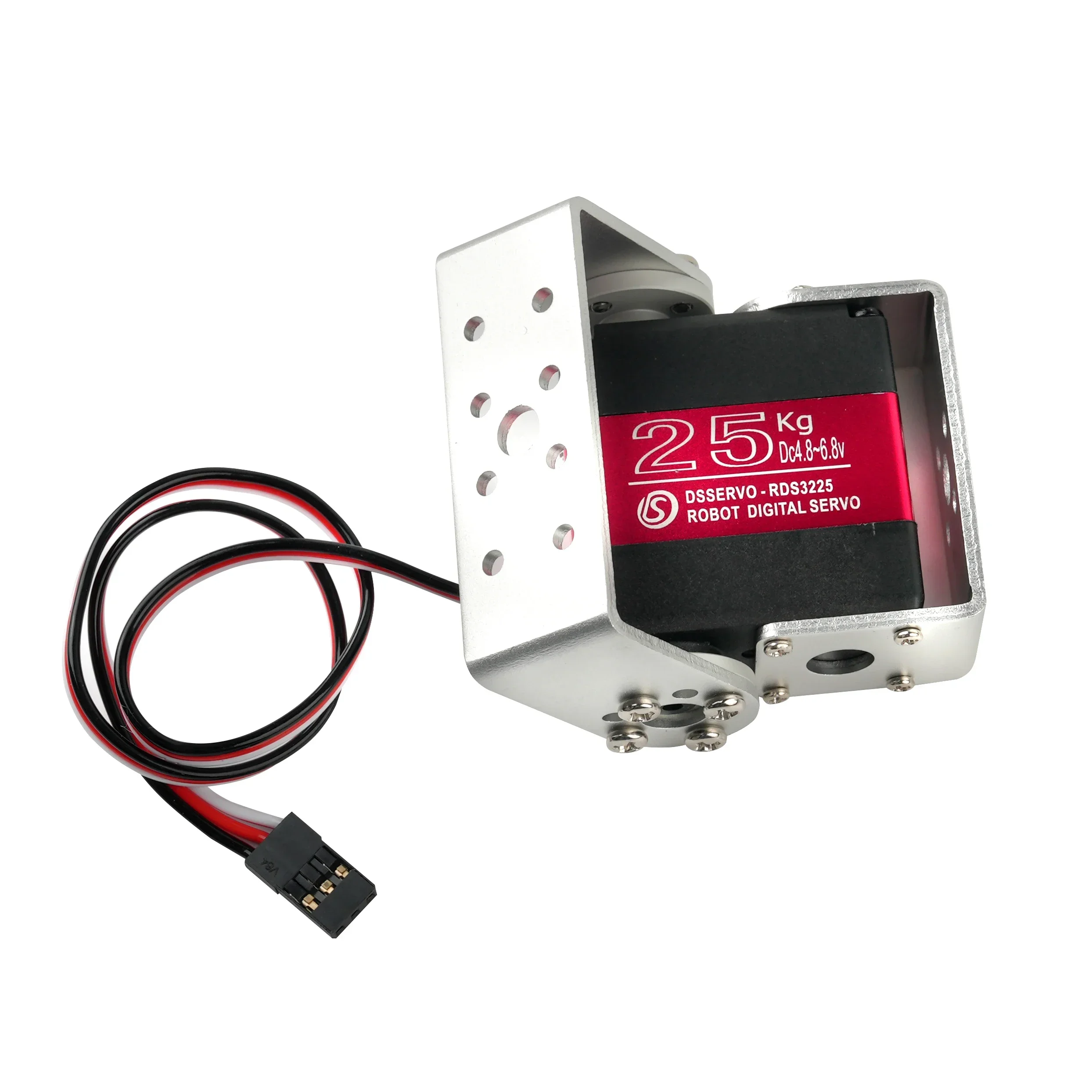 25KG Robot Digital Servo High Torque Metal Gear Waterproof U Mounting Bracket 180/270 Degree for Robotic Arm RDS3225 Servo Motor