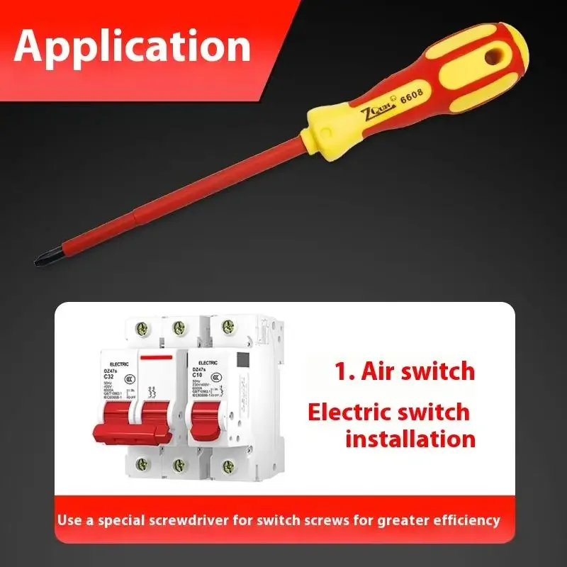 Insulated Screwdriver For Electrician Maintenance Hand Tools Multifunctional Electrician Cross Slotted Bits Magnetic Screwdriver