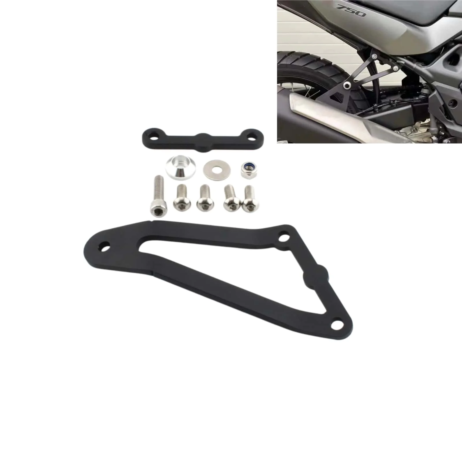 

For Honda XL750 Transalp 2023-2024 Motorcycle Exhaust Bracket Stainless Steel CNC Aluminum Hanger Inkjet Coating