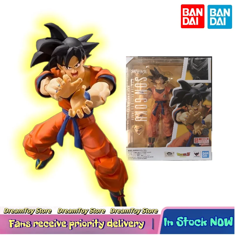 

【In Stock】 Bandai Dragon Ball Z SHF Son Goku 2.0 S.H. Figuarts A Saiyan Raised on Earth Action Dolls Animation Model Toys Gifts