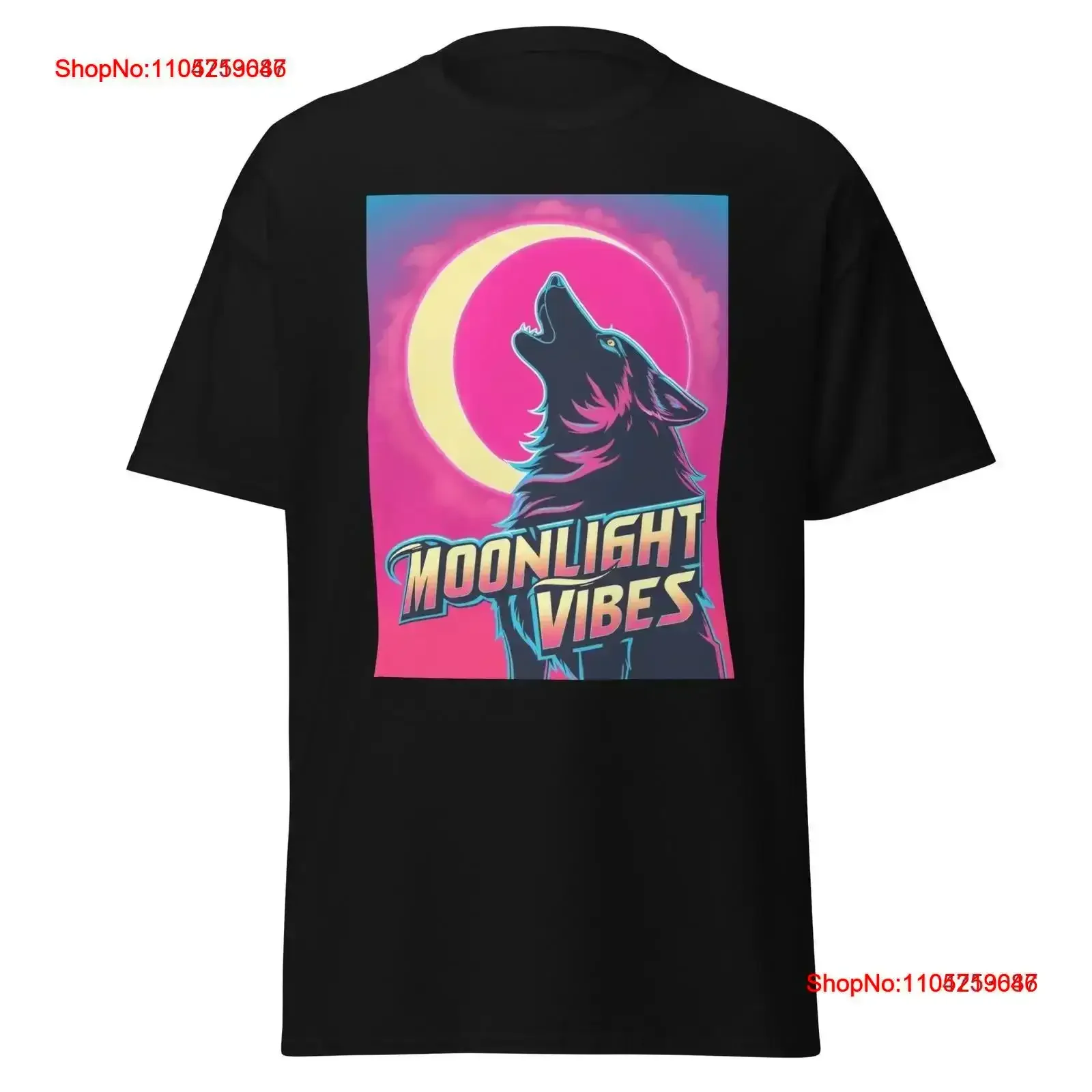 Moonlight Vibes T Shirt Retro 90s Wolf Cool Classic vintage Washed Soft Casual Top For Everyday Wear Stylish Versatile vintage
