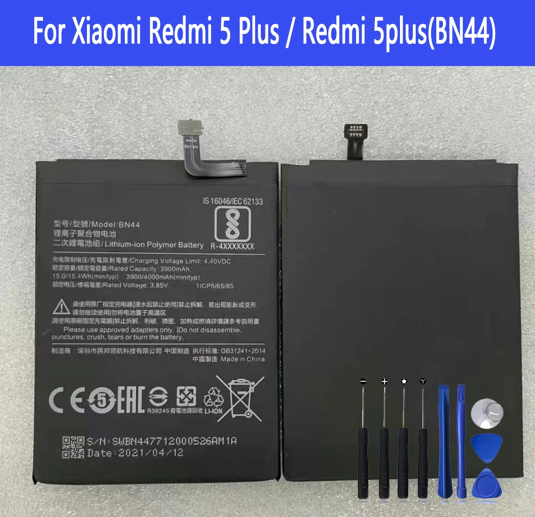 

Аккумулятор BN44 для Xiaomi Redmi 5 Plus / Redmi 5 plus, запасная часть, Оригинальные аккумуляторы для телефона