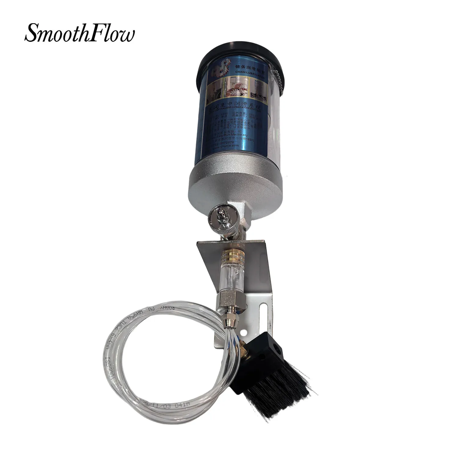 Machine Tool Oiler Kit 350ml Drip Feed Type 45mm Brush with Bracket PU Tube Sight Glass for CNC Guide Rail