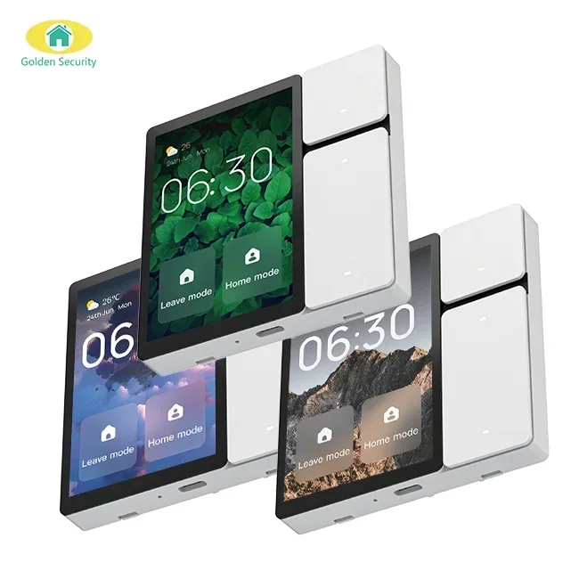 

2024 tuya touch screen wall switches with built-in 3 gang relay smart zigbee switch BLE mesh gateway with EU standard