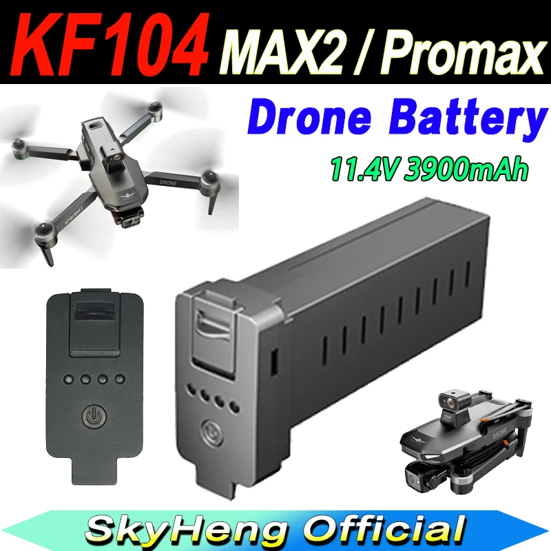 

Original KF104 MAX2 Drone Battery 11.4V 3900mAh KF104 MAX/Promax Battery 4K GPS Dron Accessories Parts Flight Time 37 Minutes