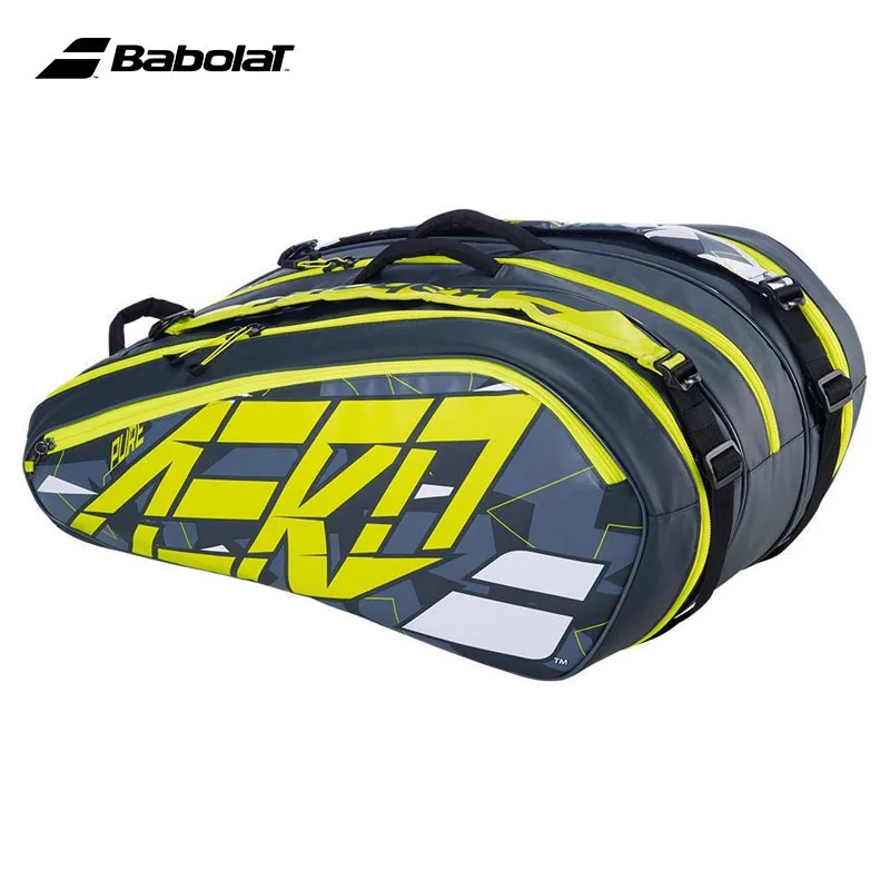 12-Pack Huge Capacity Babolat Tennis Bag Alcalas Pure Aero Tennis Racket Backpack Unisex Durable 2023 Padel Squash Tenis Handbag