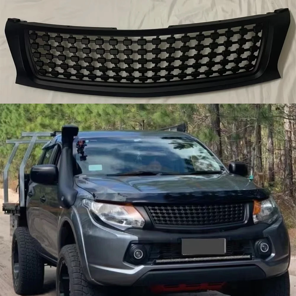 

Radiator Grills Racing Grille ABS Front Bumper Mask Mesh For Mitsubishi Triton L200 2015 2016 2017 2018 Car Auto Accessories