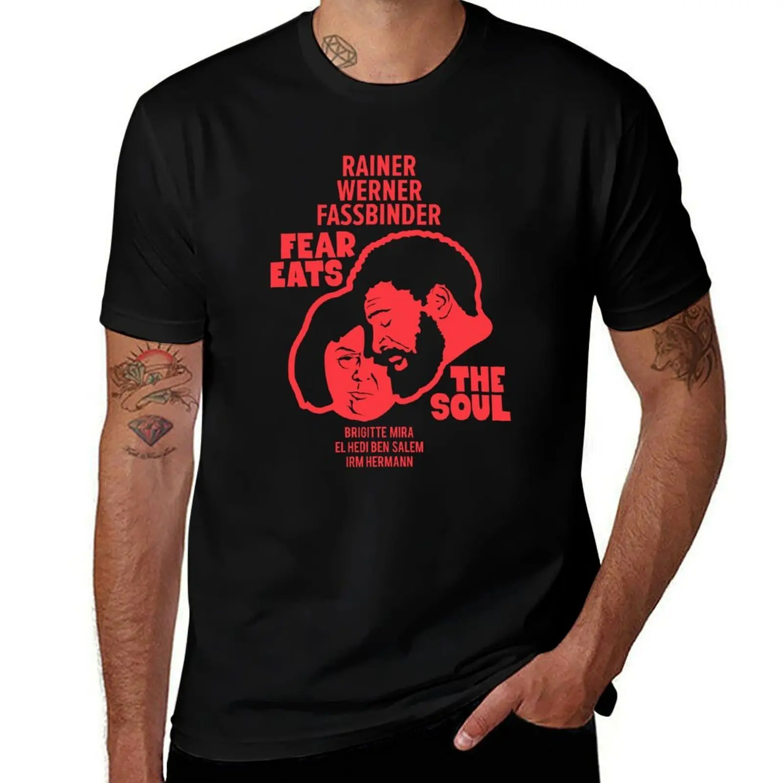 Angst Essen Seele Auf - Minimalist Film Art Design T-Shirt Simple Casual Short Sleeve Tee T-Shirt