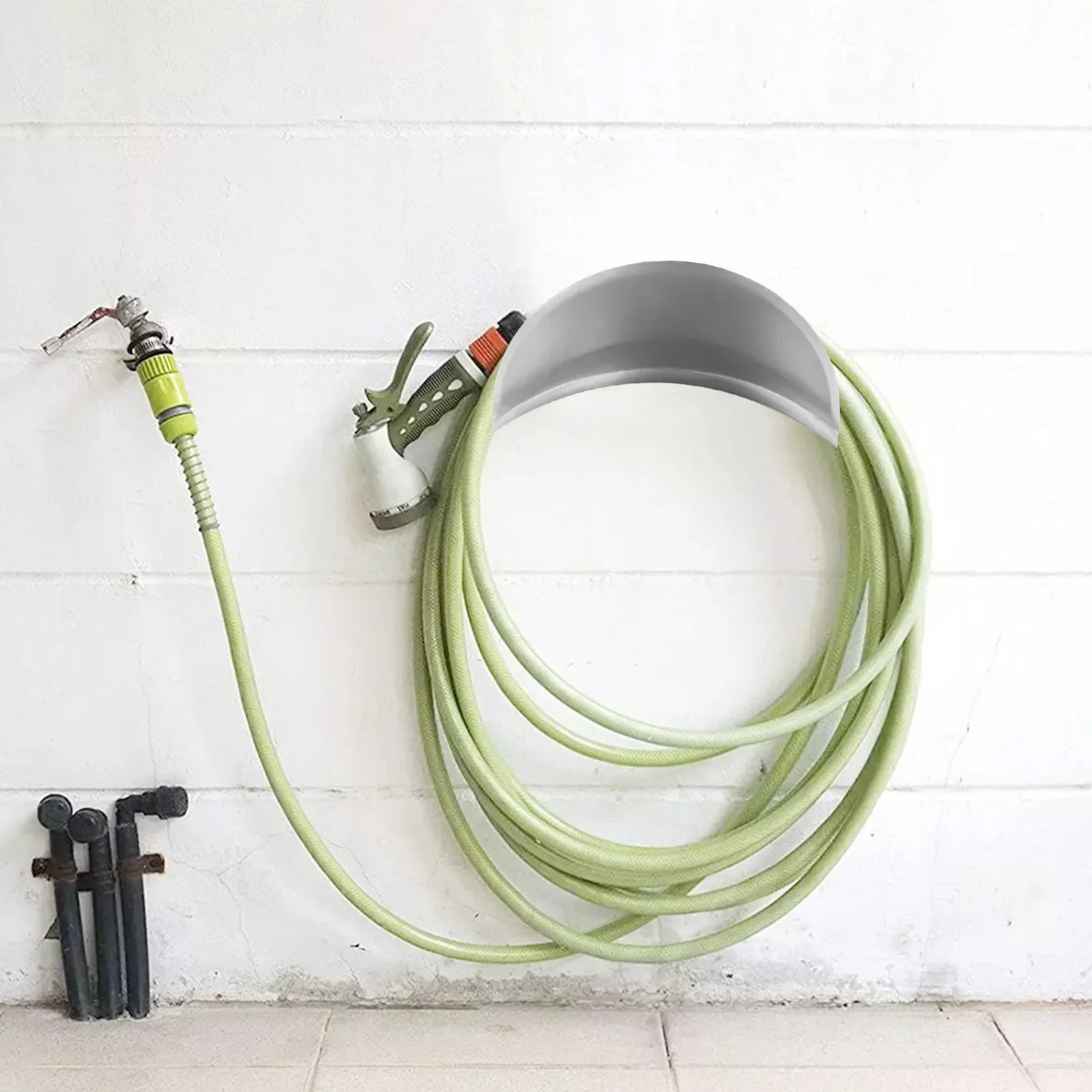 

Hose Hanger For Wall Garden Hose Hanger Convenient Storage Large Hose Capacity For Garden Long-Lasting Performance