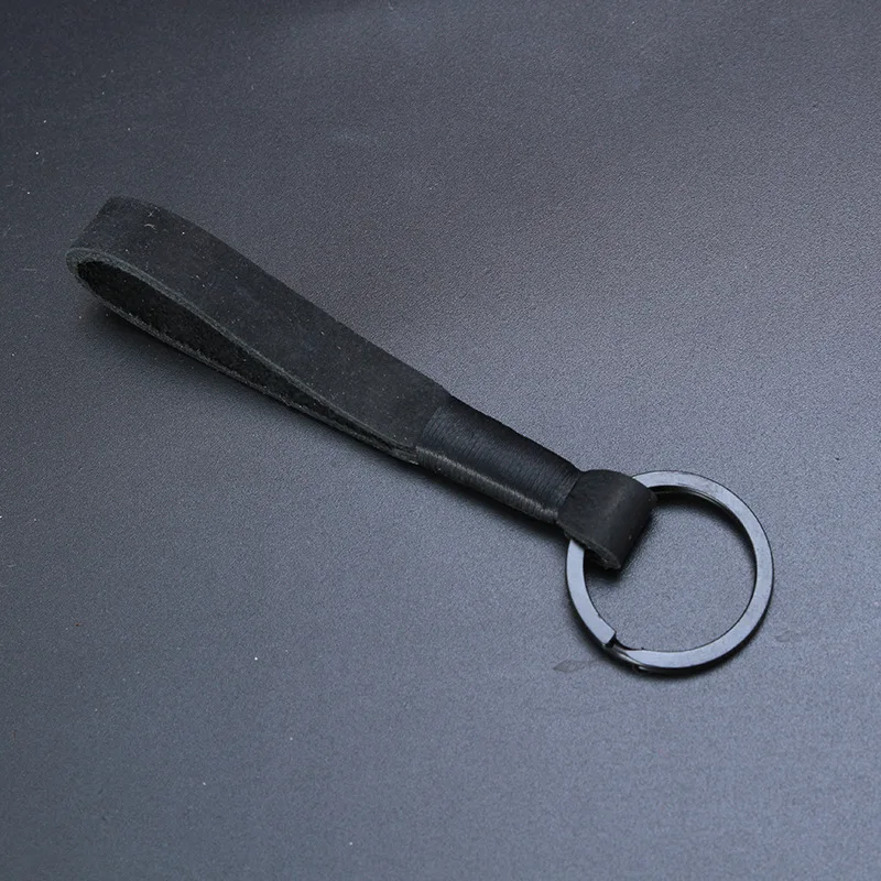 Retro Handmade Real Leather Cowhide Rope Keychain Metal Key Chains Men or Women Key Holder Key Cover Auto Keyring Gifts