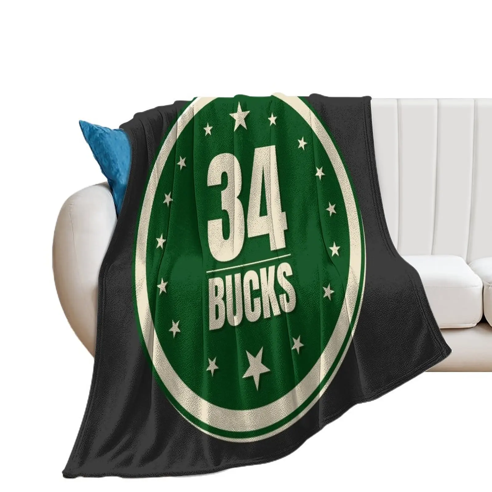 bucks 34 - bucks fans Jersey Throw Blanket Winter beds Shaggy Blankets