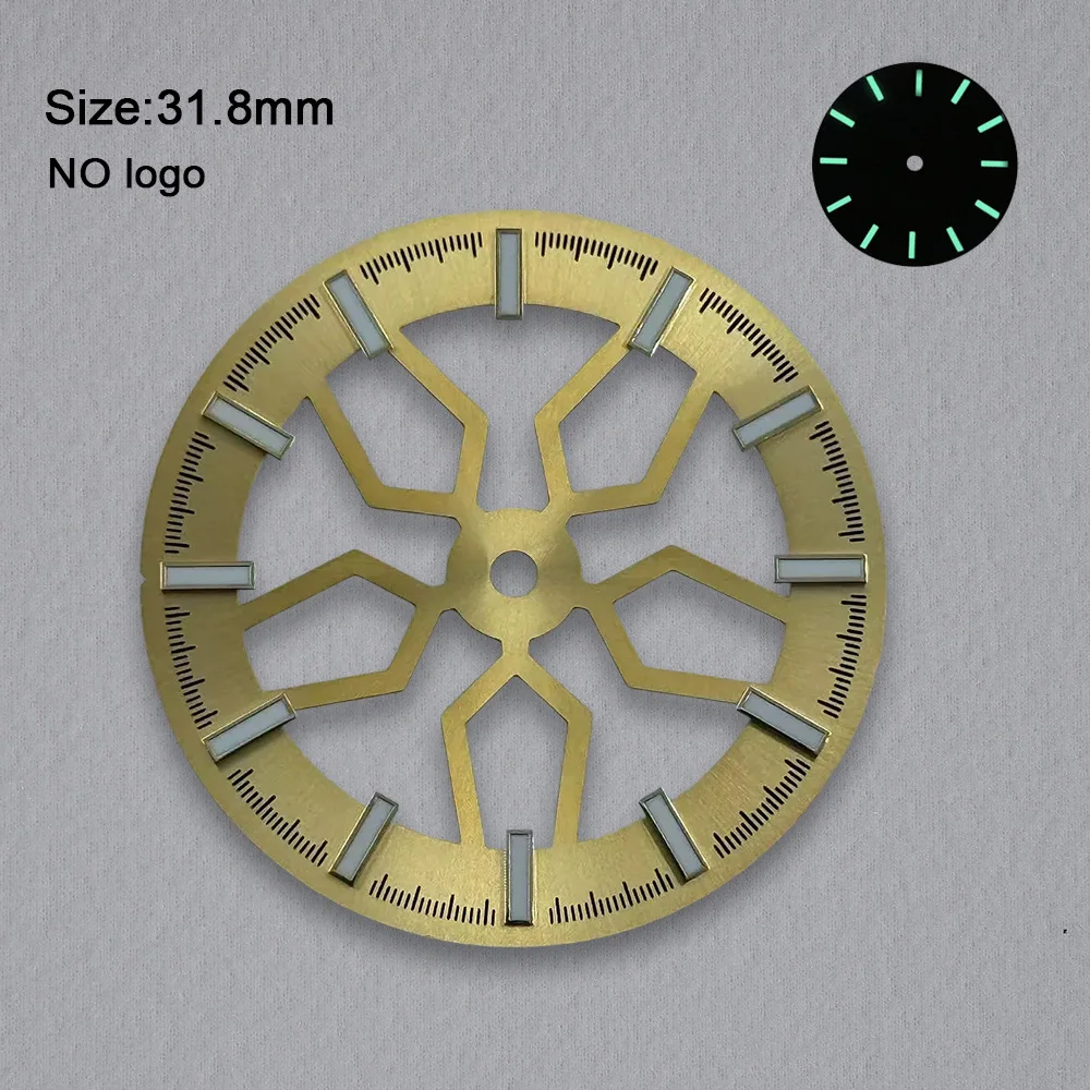 No Logo 31.8mm Hollow Out Dial For NH70 NH38 Movement Custom Logo Watch Dials Hands Accessories Repair Tools