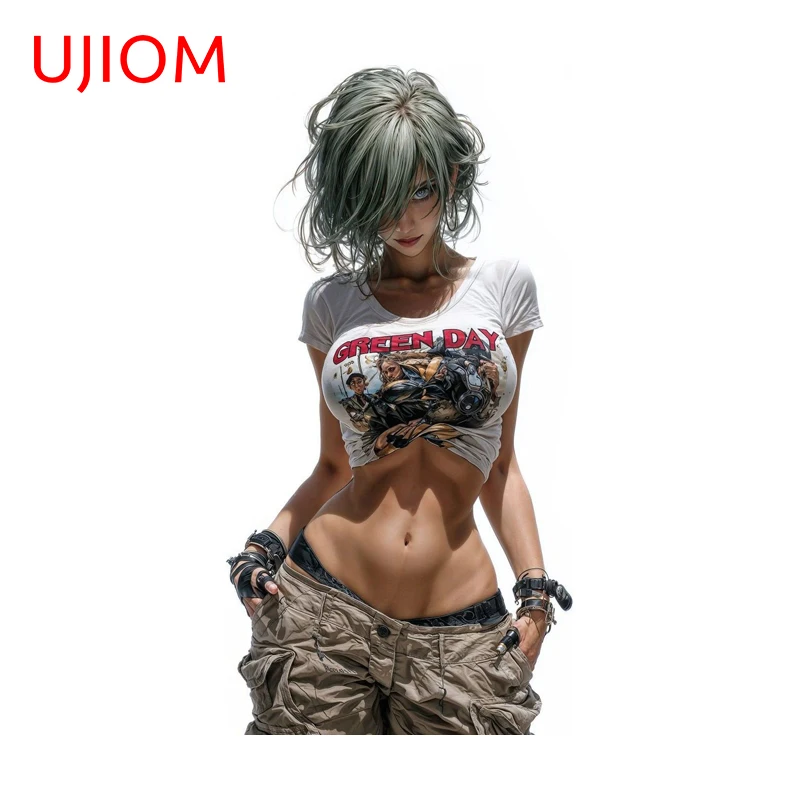 UJIOM Goth Girl Cooler Wandaufkleber, auffällige, kreative Aufkleber für Computergehäuse, Toilette, praktisch, anpassbar, Badezimmerzubehör
