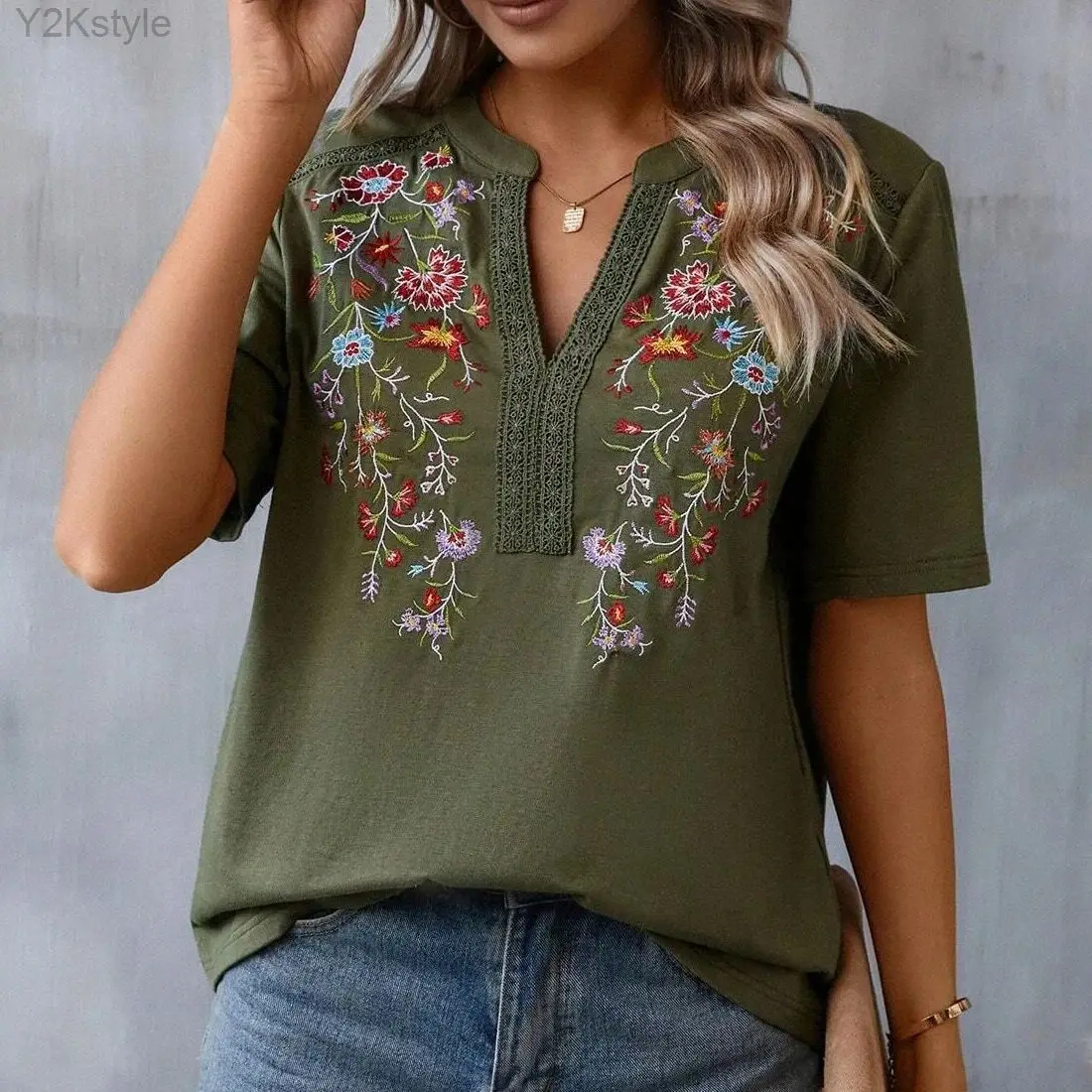 Casual Loose Floral Blouses For Women Fashion 2024 Summer Vintage Women\'s Oversized Shirts And Blouses Elegant Youth Female Tops