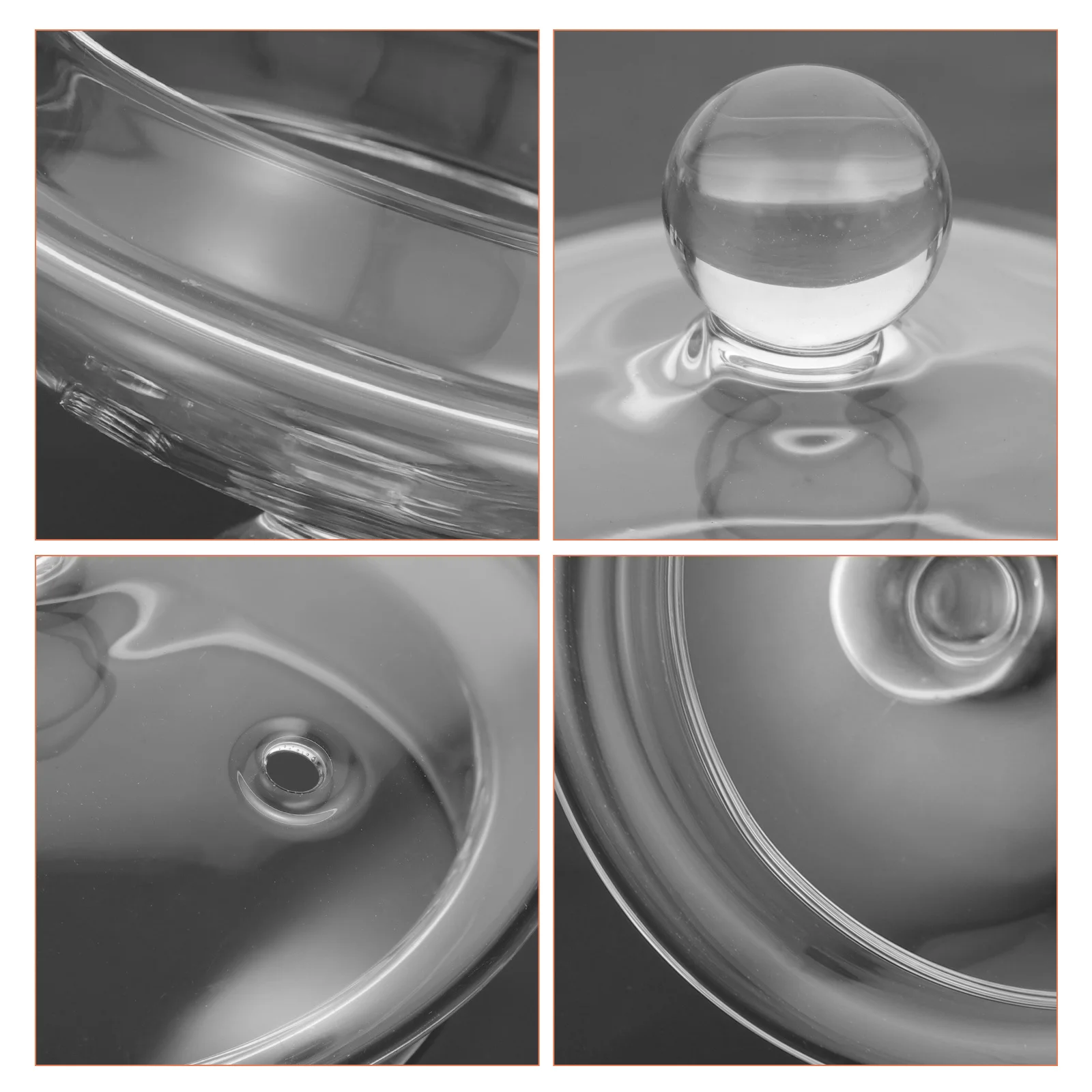 

Glass Tea Kettle Lid Cover Replacement Round Transparent Teapot Top No Install Needed Spill Resistant Dust Proof for Home