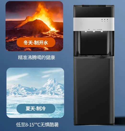 موزع مياه ساخن وبارد مع خزانة تخزين، مبيت بلاستيكي، توزيع المياه الساخنة والباردة، موزع مياه كهربائي لسطح المكتب