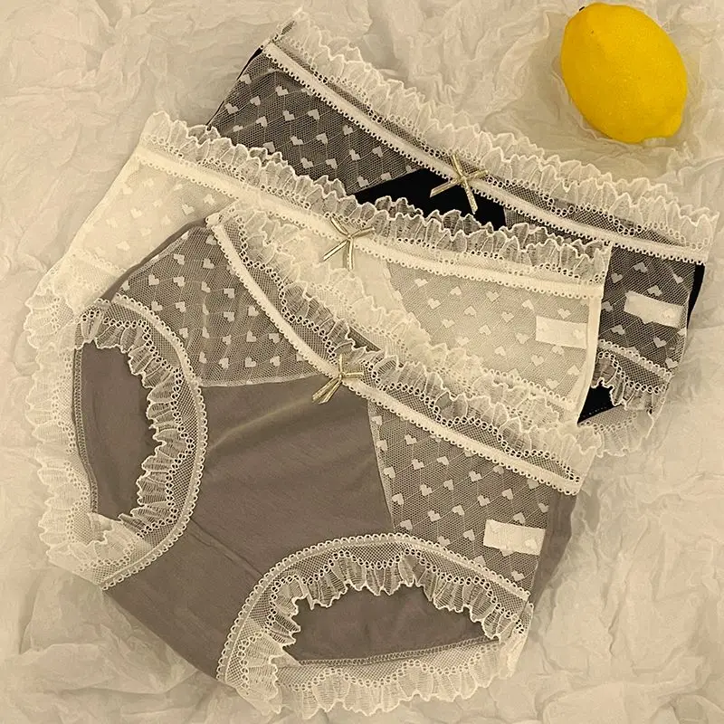 

Кружевные трусики из модала для девочек-студентов, антибактериальные, бесследные, дышащие, сексуальные трусы Spice Girls, тонкие, дышащие и приятные для кожи