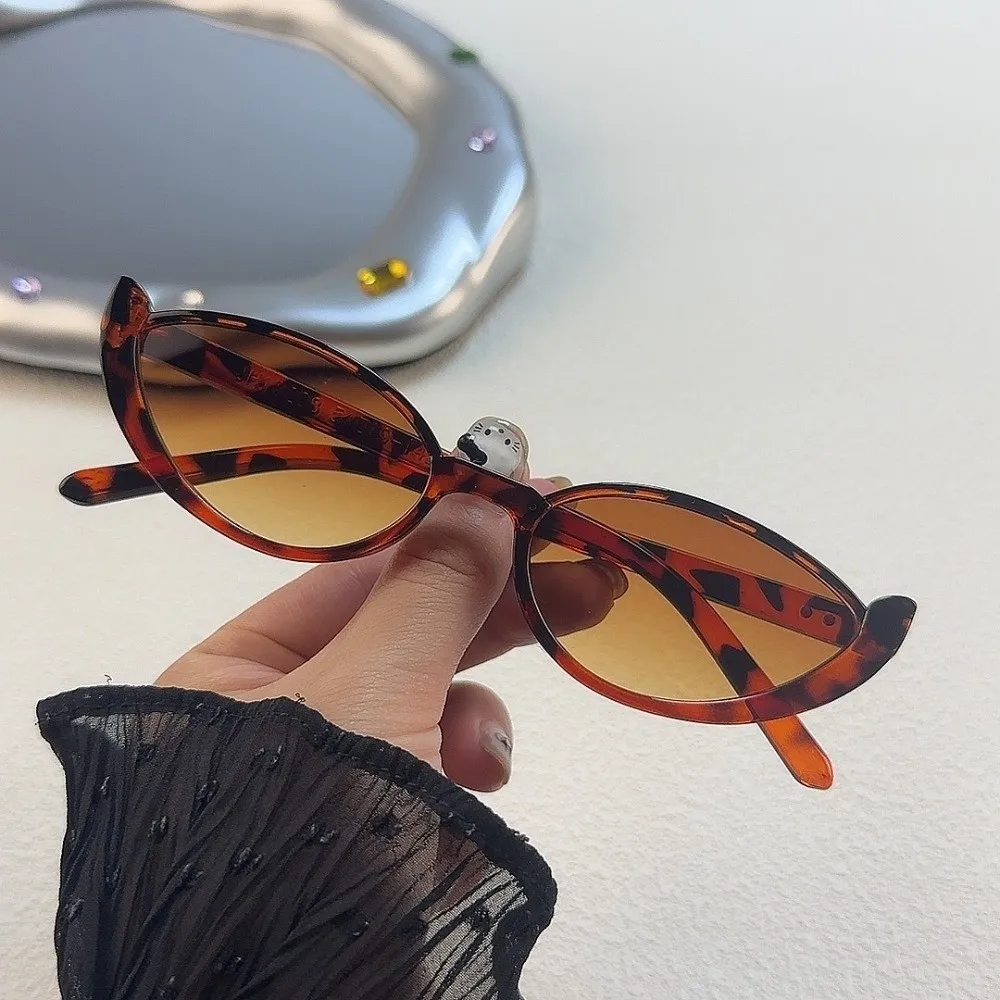 Fashion Half-frame Cat Eye Sunglasses Anti UV Scratch Resistant Shades Eyewear Street Photography Women Eyewear Summer