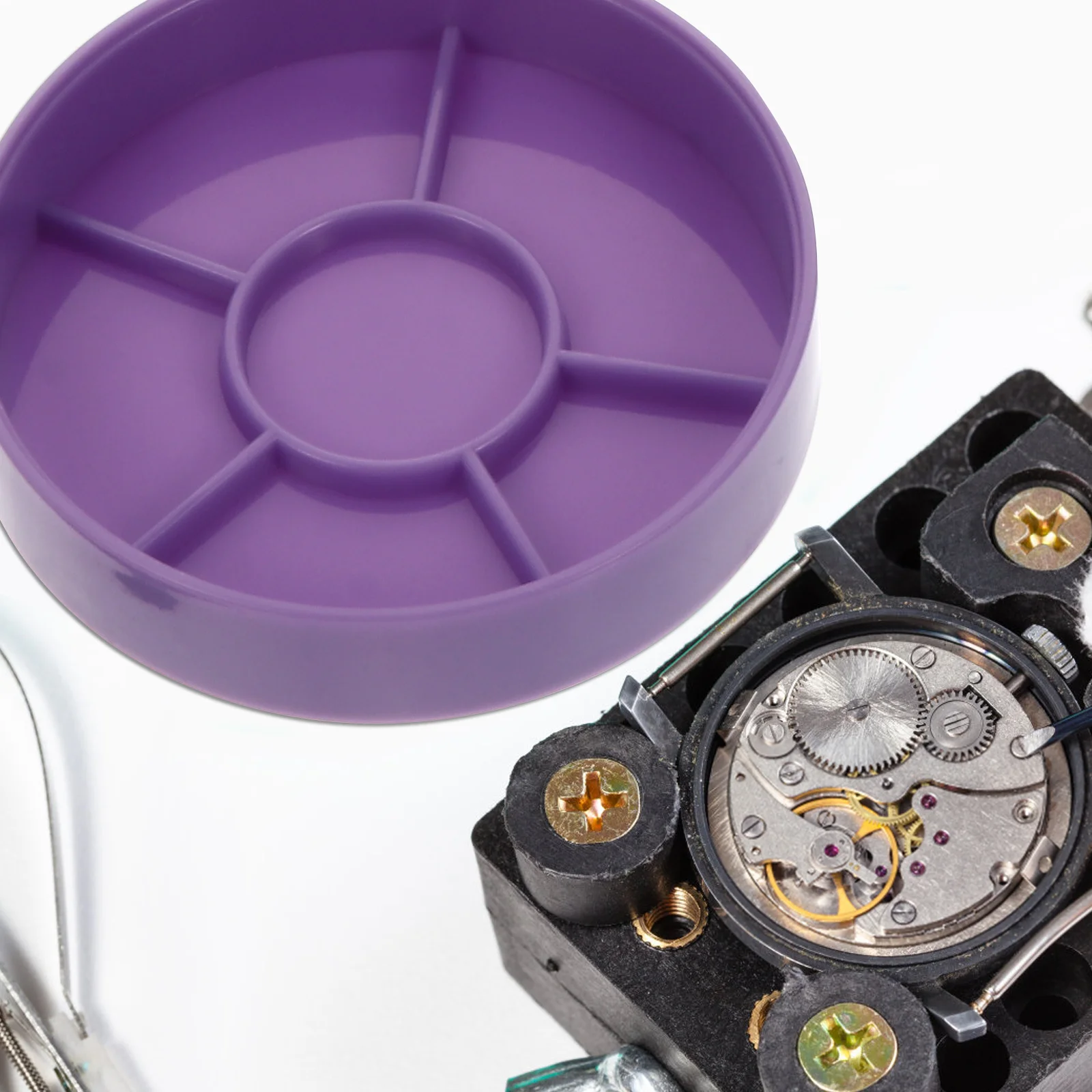 صينية تخزين أجزاء الساعة مكونة من 5 طبقات، منظم متين لملحقات صانع الساعات، أدوات إصلاح الساعة، حقيبة تخزين صينية