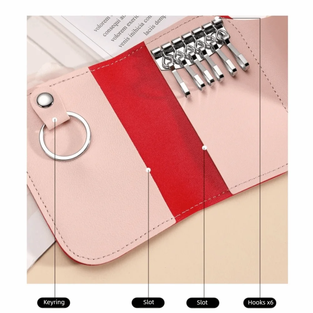 Neue Pu Auto Schlüssel Fall Schnalle Design Liebe Element Schlüssel Tasche Multifunktionale Geldbörse Frauen & Männer