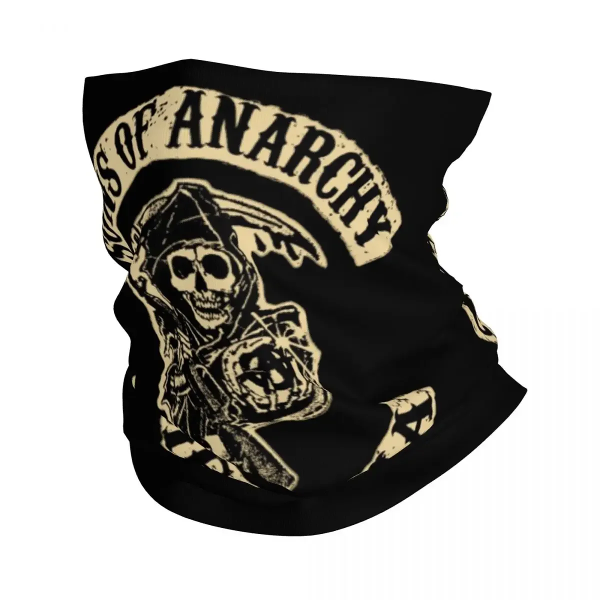 Custom Sons Of Anarchy Bandana Neck Gaiter Windproof Face Scarf Cover Men Women The Death Reaper Headwear Tube Balaclava