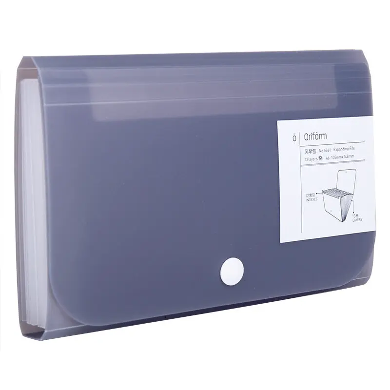 A6 Expanding Folders Portable Multi-Page Plastic Organizers for Students and Office Document Bag for Classification and Storage