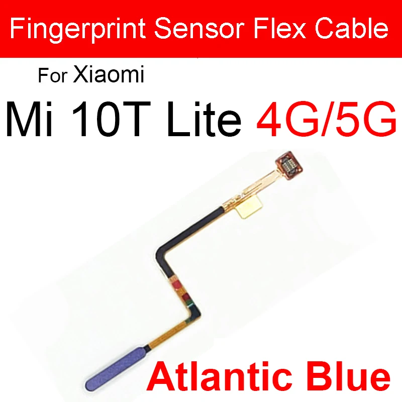 FingerPrint Sensor Touch ID Scanner Key Flex Cable For Xiaomi Mi 10T 10T Pro Mi 10T Lite 5G Home Return Power Button Flex Ribbon