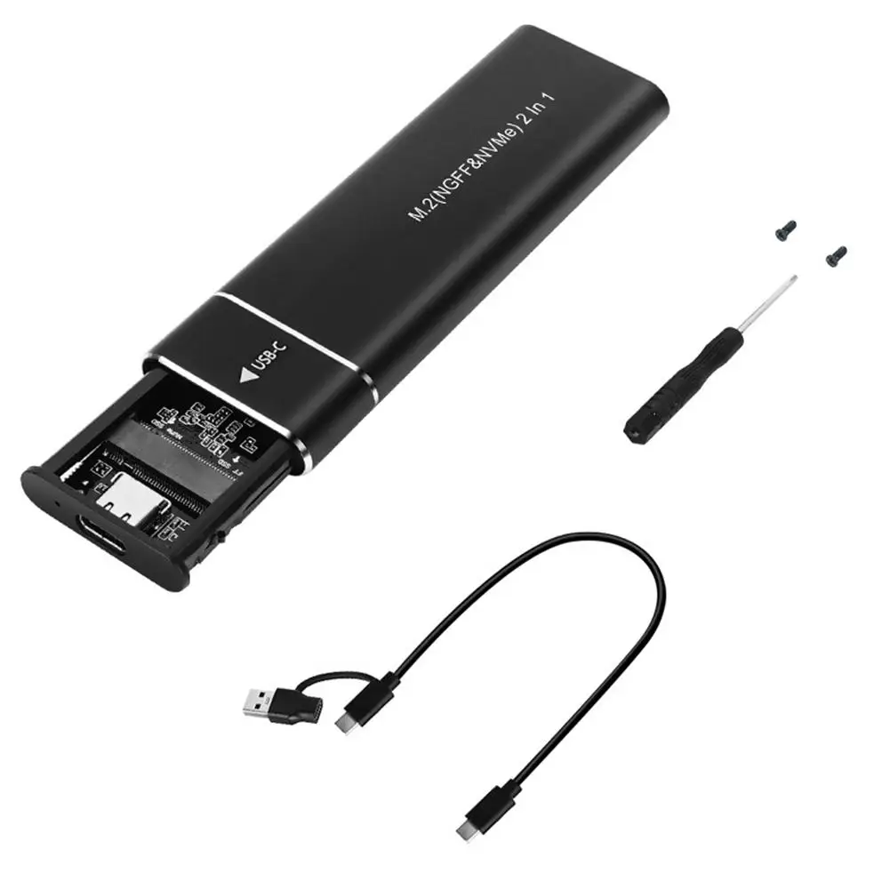 Dual Protocol M2 SSD Case M.2 NVMe SATA SSD Enclosure Adapter 10Gbps USB 3.1 Type C External Enclosure Supports M And B&M Keys image 6