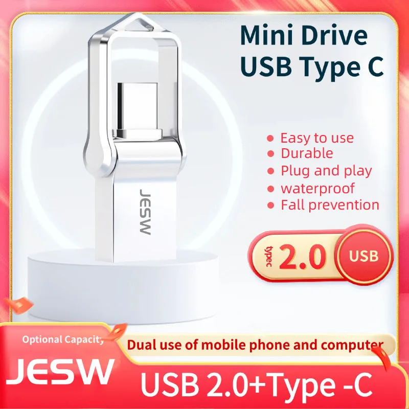 

Type C 2 in 1 USB Flash Drive 128Gb High Speed Pendrive Memory USB Stick 32Gb 4Gb Metal Gb USB Pen Drive 8Gb Usb Stick 64Gb