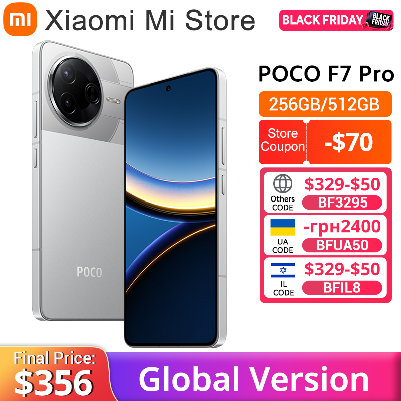  Global Version POCO F7 Pro 5G Snapdragon 8 Gen 3 50MP main camera 6.67 " WQHD+ Flow AMOLED DotDisplay 90W HyperCharge 