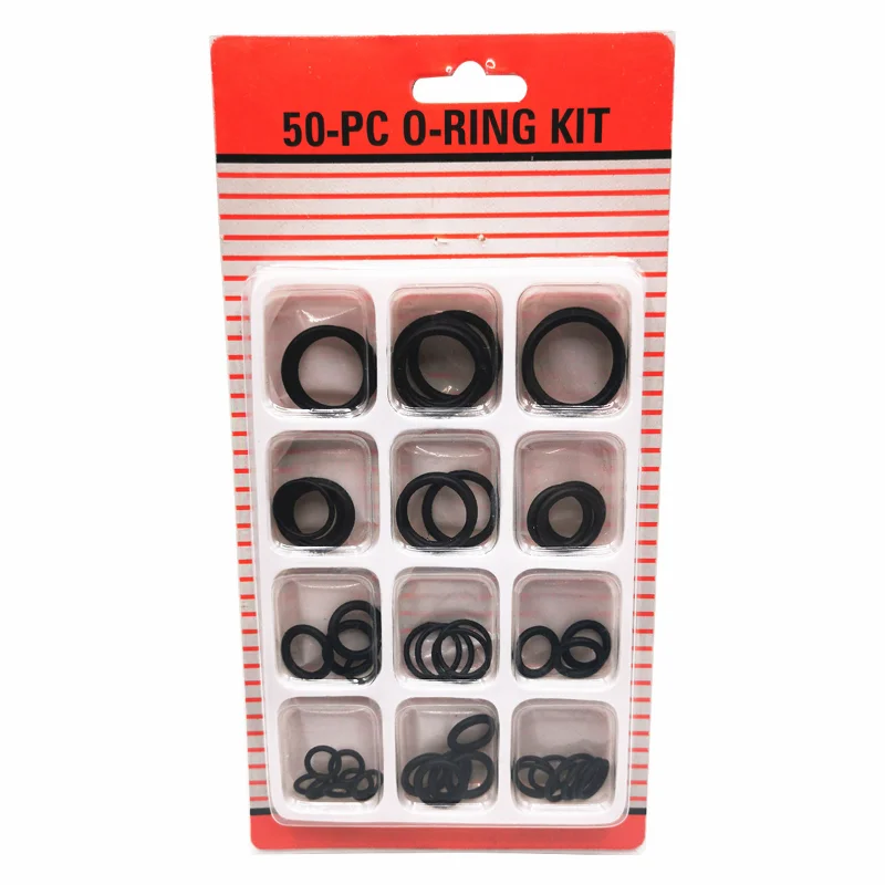 50pcs 12 Sizes O Rings 1.5mm Rubber O Ring Seal NBR Black Sealing O-rings Nitrile Washer Rubber o-ring set Assortment Kit Set