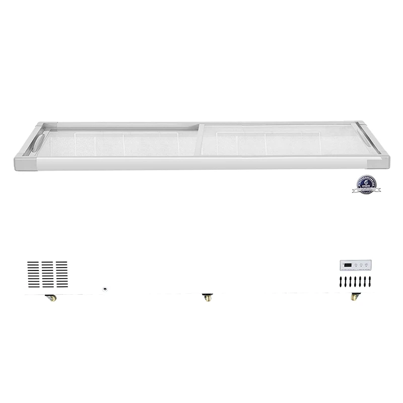 Top freezer refrigerator freezer commercial horizontal refrigerator large capacity deep box refrigerator freezer