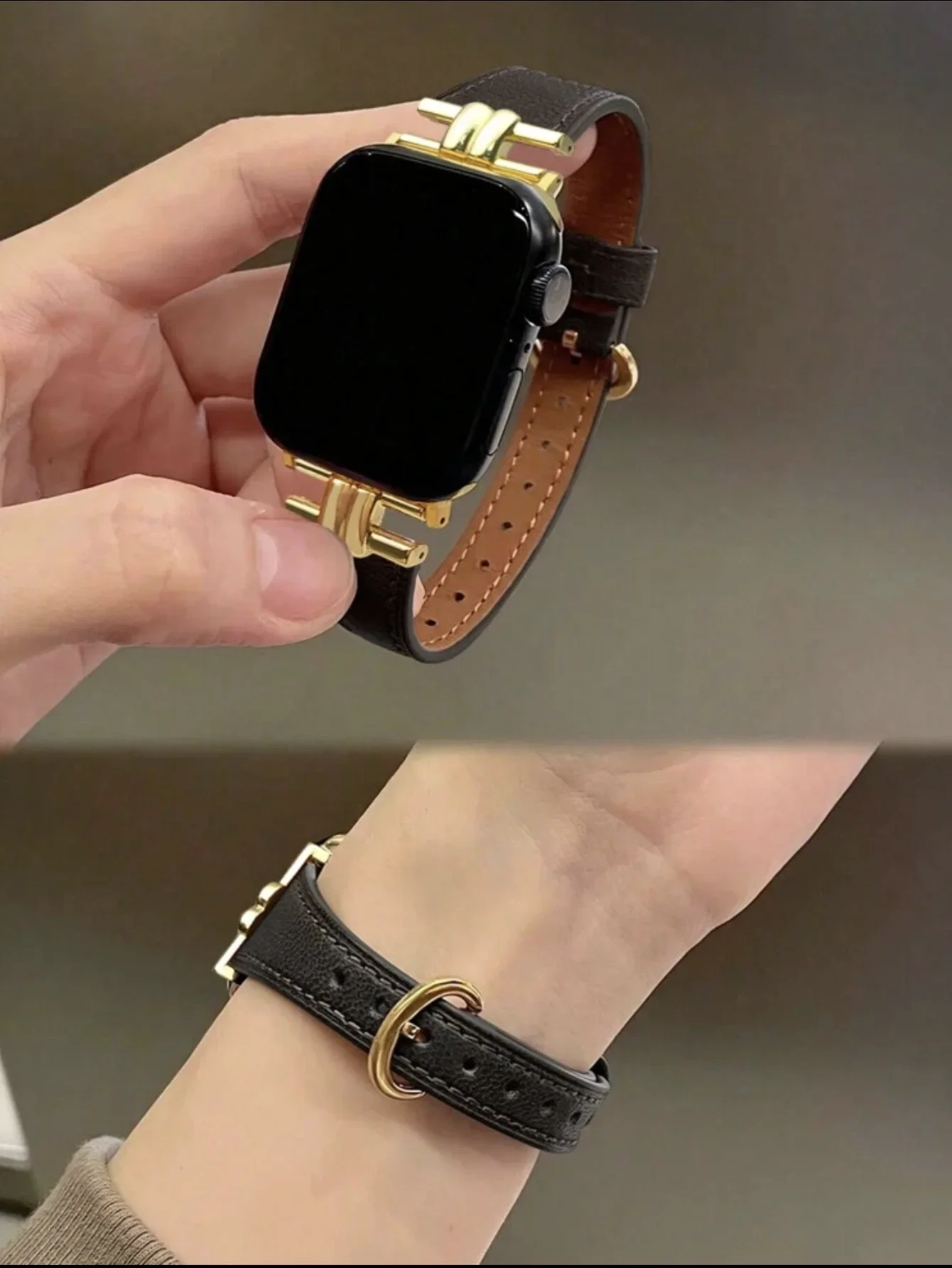 

New Leather loop Correa For Apple Watch band Series Ultra 10/9/8/7/6/5/4/3/1 SE 38mm 40mm 41mm 42mm 44mm 45mm 46mm 49mm Strap
