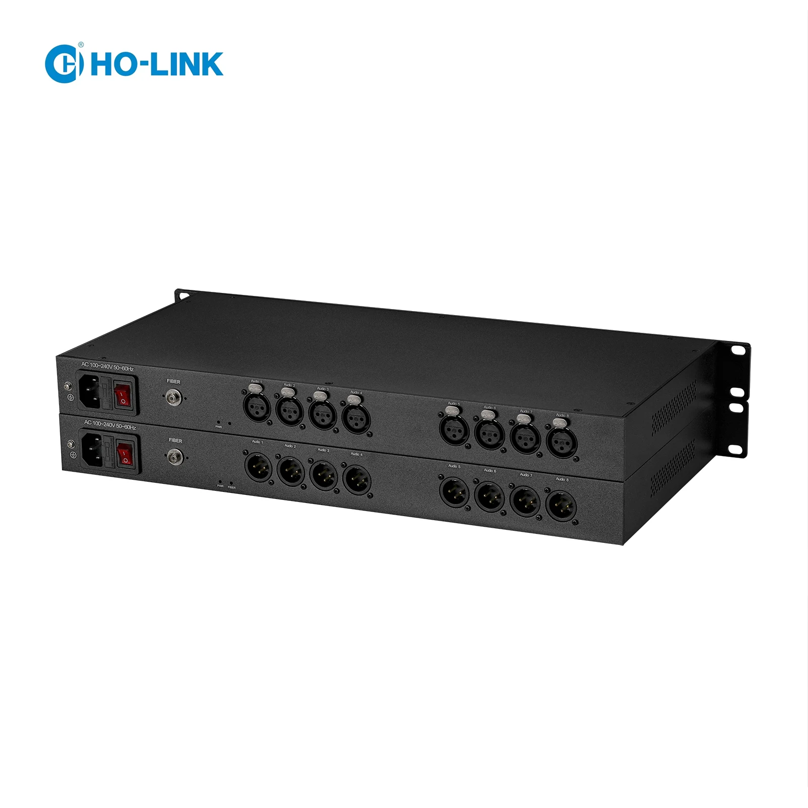 Audio intercom to fiber converter/ broadcast balanced audio(XLR ) over fiber optic Extender 8 channels