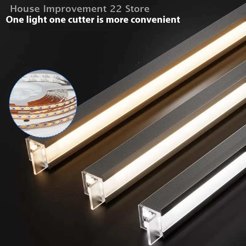 Recessed Mini Aluminium Led Profile With Silicone Cover For Cabinet Bookshelf Showcase Panel Light Led Channel Home Linear Decor