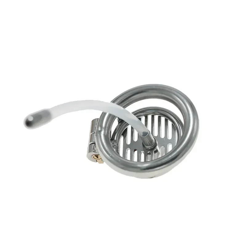 قفل العفة المعدنية المثيرة عبودية العفة جهاز قسطرة الإحليل موسع الجنس لعب الذكور كيس الصفن عبودية قفص القضيب قفل القضيب