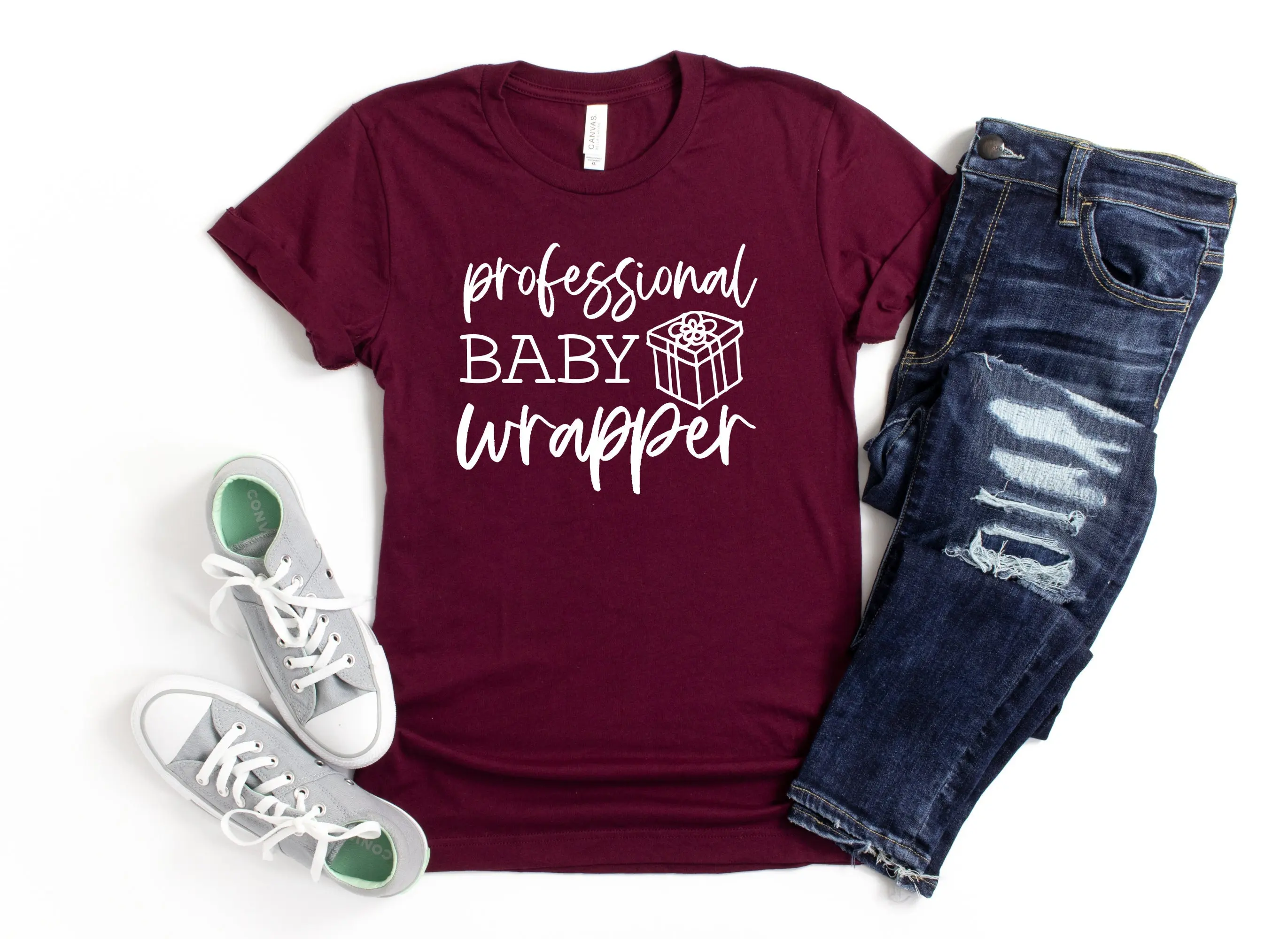 Professional baby wrapper shirt Christmas nurse Merry T nursing NICU studenT