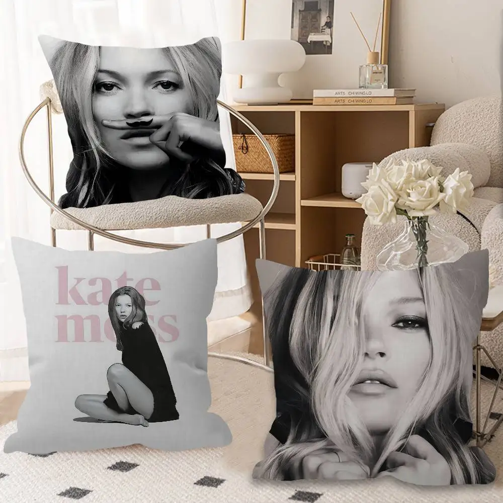 Vintage Sexy Supermodel Kate Moss Cushion Cover Polyester Sofa Cushions Decorative Throw Pillows Home Decoration Pillowcover