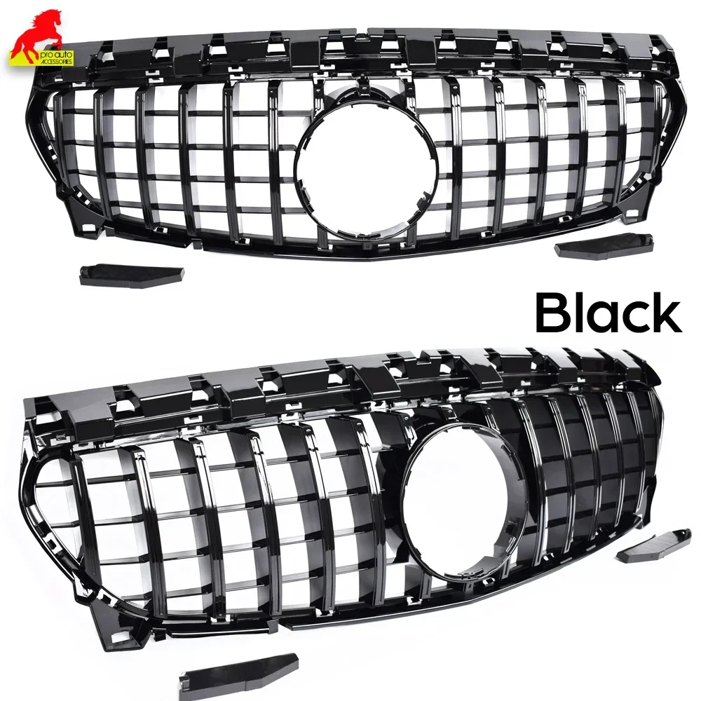 W117 Front Bumper Racing Grill Replacment for Mercedes Benz CLA Class 4-Door Coupe C117 & 5-Door Shooting Brake 2013-2018 CLA 45