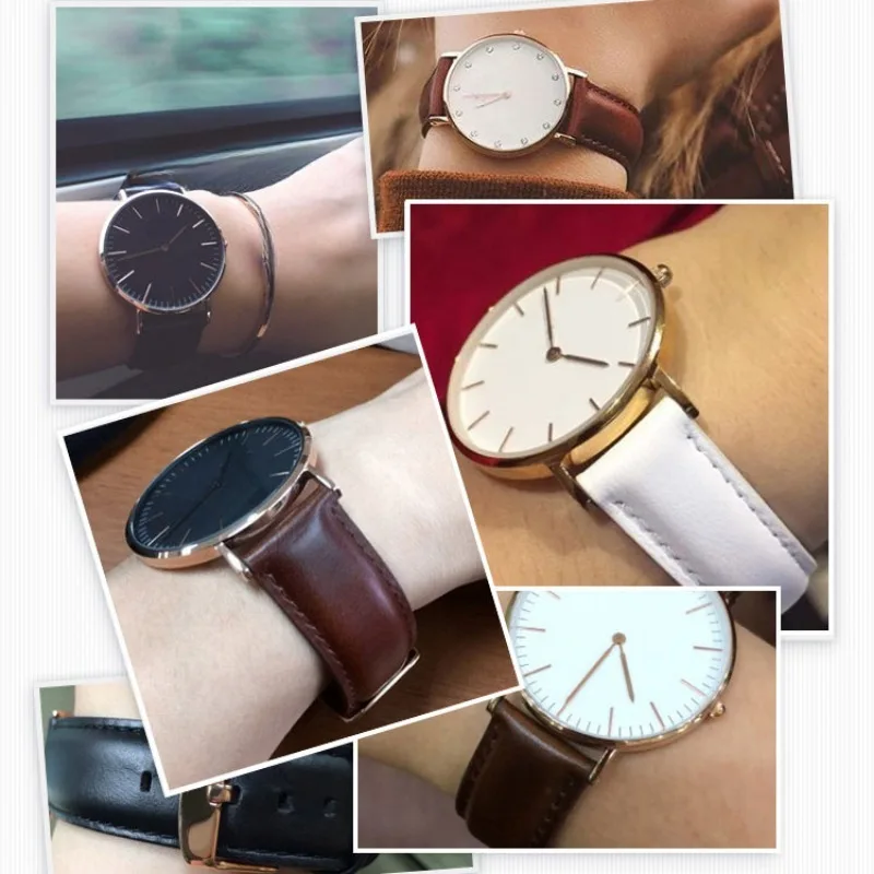 For DW Daniel Wellington Watch Strap Women Quality Genuine Leather Watchband 12/13mm 14mm 17mm 18mm 19mm 20mm 22mm Men Watchband