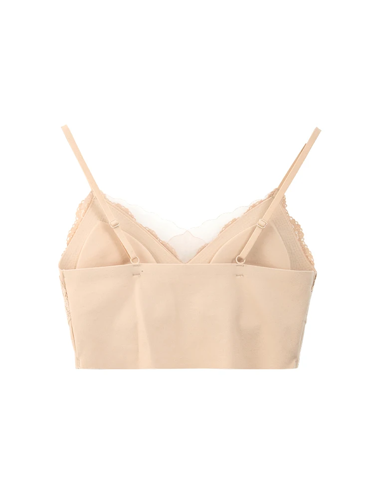 Puro desejo renda push-up bralette outono inverno quente veludo sem fio suporte lateral tubo superior camisola