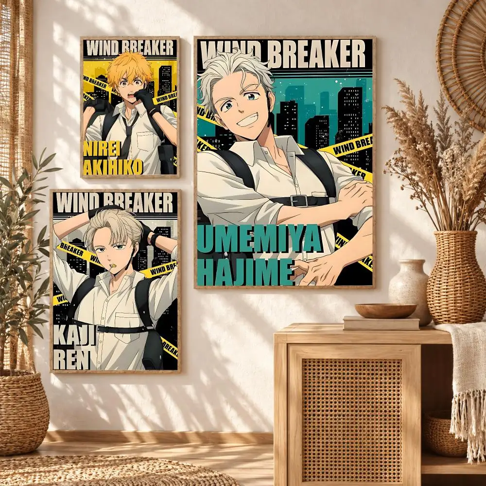 WIND B-BREAKER Anime Poster Stickers Self-Adhesive Mural Wall Art Decals for Bedroom Living Room Home Painting Decor Gift