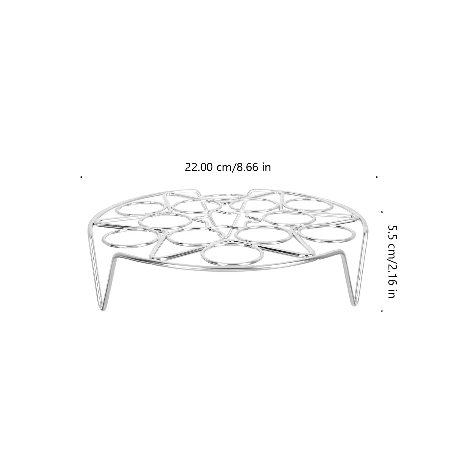 

Stainless Steel Multi-Function Egg Steamer Rack Kitchen Steaming Tray Heat-Resistant Egg Holder Household Steamed Rack for Pot