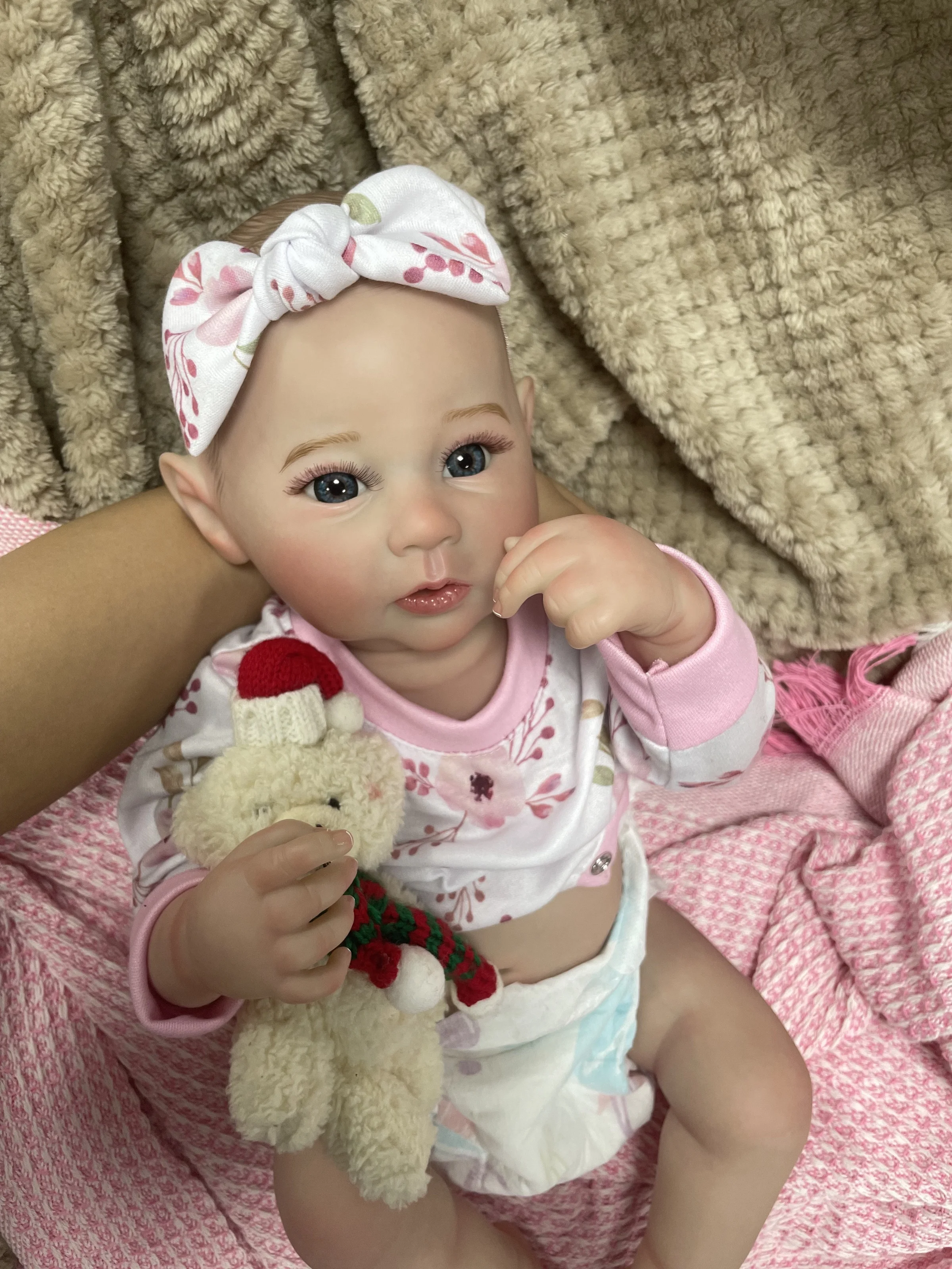 Muñeca de bebé Reborn con acabado de 18 pulgadas, cuervo Adorable, niña de cuerpo completo, vinilo de silicona lavable, regalo de Navidad para recién nacido, juguete de cumpleaños