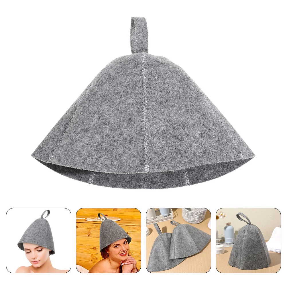 Shower Caps Bathroom Hat for Women Lightweight Sauna Comfortable Simple Accessories Supply Grey Breathable Stylish