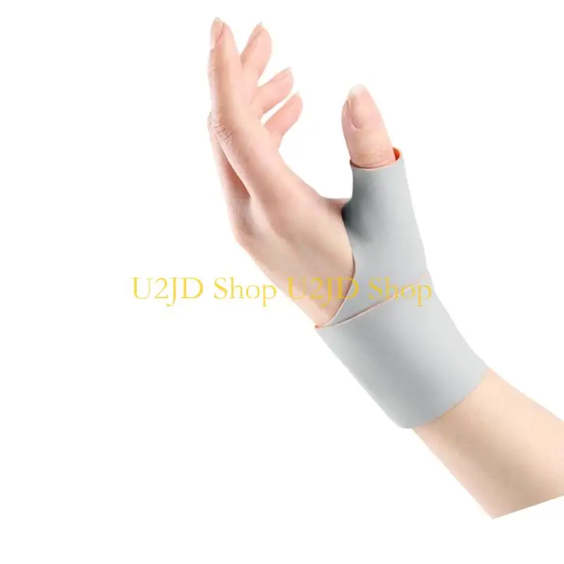 U2JD Invisible Lightweighted Nylon Thumb Wrist Protector For Long Wear During Typing