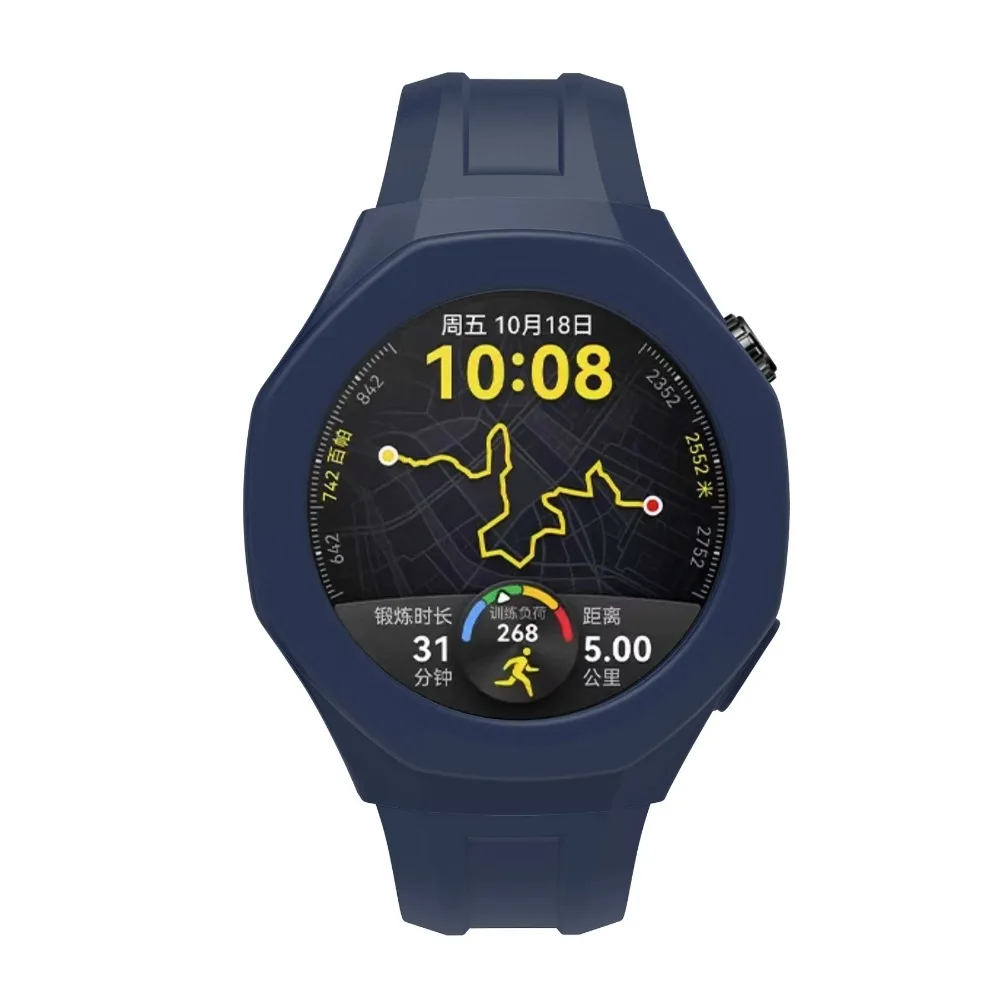 Silicone Watch Case Suit For Huawei Watch GT5 Pro 46mm Smart Watch Accessories Protective Cover Shell Replacement