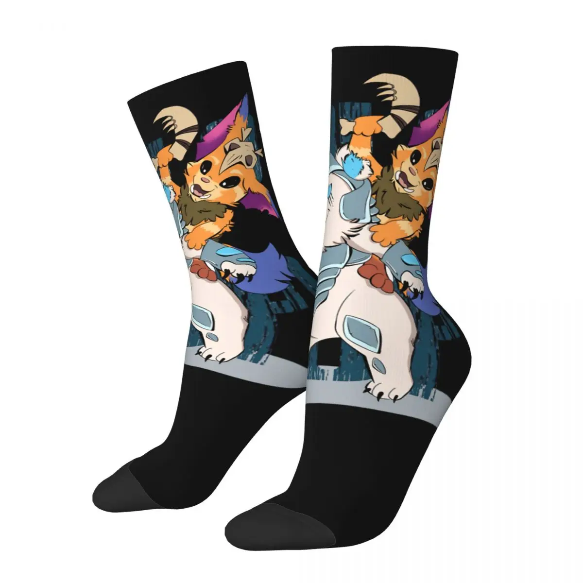 

Happy Funny Men's compression Socks Gnar Retro Harajuku League Of Legends LOL Hip Hop Novelty Pattern Crew Crazy Sock Gift