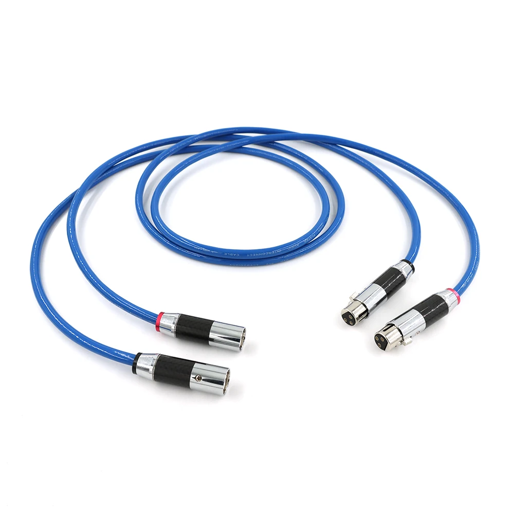 high Purity Copper Silver Plating Bluer Audio XLR Interconnect Cable Balance Plug Hifi Preffair Line