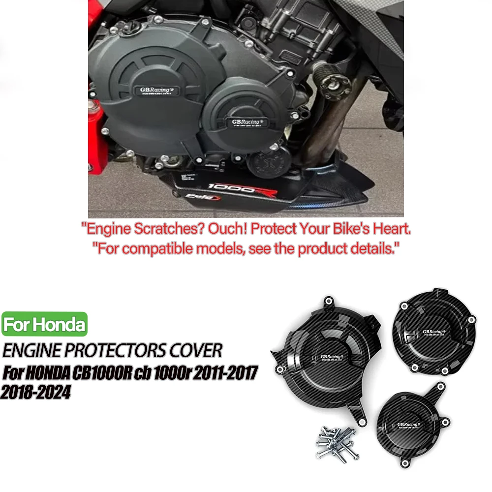 

For Honda CB1000R Engine Clutch Cover Protectors Kit for CB 1000r 2011-2017 2018-2024, Left & Right Shatterproof Moto Covers